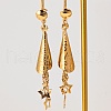 Elegant Brass Star Tassel Hoop Earrings XN7680-1-1