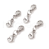304 Stainless Steel Double Lobster Claw Clasps STAS-E163-57P-A-1