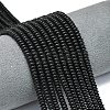 Natural Black Onyx(Dyed & Heated) Beads Strands G-P575-A37-4x2mm-1
