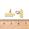 Heart Brass Pendants KK-L237-001G-3