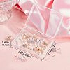 CREATCABIN 6 Pairs 2 Colors Brass Grass Shape Stud Earring Findings KK-CN0001-91-7