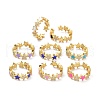 Star Clear Cubic Zirconia Finger Ring for Girl Women ZIRC-C025-45G-1