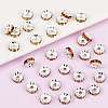 Brass Grade A Rhinestone Spacer Beads RB-A014-Z8mm-17S-2