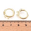 Brass Micro Pave Cubic Zirconia Hoop Earring Finding KK-N261-46G-3