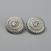 1-Hole Alloy Button DIY-WH0366-90P-1