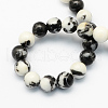 Natural Zebra Jasper Round Beads Strands G-S174-6mm-2