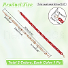 WADORN 2Pcs 2 Colors Resin Imitation Gemstone Curb Chain Bag Straps FIND-WR0008-61-2