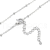 Brass Satellite Chains Necklaces NJEW-U008-04P-2