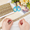 Wave Polyester Embroidery Lace Ribbon OCOR-WH0078-33-3