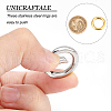 Unicraftale 2Pcs 2 Style Ion Plating(IP) 304 Stainless Steel Spring Gate Rings STAS-UN0033-62-4