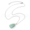 Natural Mixed Gemstone Nugget Pendant Necklaces NJEW-JN04507-7