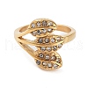Ion Plating(IP) 304 Stainless Steel Cubic Zirconia Rings for Women RJEW-K270-06B-G-2