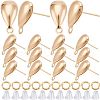 CREATCABIN 30Pcs Brass Stud Earring Findings DIY-CN0002-50-1