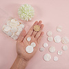 Flat Round Natural Sea Shell Pendants SSHEL-CJ0001-05-7