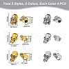 Unicraftale 24Pcs 6 Styles Alloy EDC European Beads FIND-UN0002-97-3