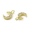 Brass Micro Pave Cubic Zirconia Charms KK-E068-VB413-3