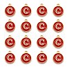 Golden Plated Alloy Enamel Charms X-ENAM-S118-03C-2