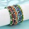 Natural Dyed Imperial Jasper Beads Stretch Bracelets for Men Women BJEW-L171-03A-1