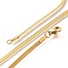 3mm Stainless Steel Flat Snake Chain Necklaces for Men Women NJEW-G160-03G-4
