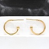 304 Stainless Steel C-shaped Hoop Circle Ball Stud Earrings X-STAS-K204-04G-4