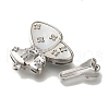 Rack Plating Brass Micro Pave Cubic Zirconia Box Clasp KK-H485-31P-2
