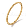 Texture Ion Plating(IP) 304 Stainless Steel Bangles for Women BJEW-K252-03G-1