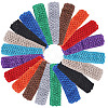 Gorgecraft 30Pcs 10 Colors Polyester Crochet Elastic Headbands OHAR-GF0001-33B-1