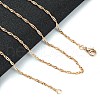 1.5mm Rack Plating Brass Singapore Chain Necklaces for Women Men MAK-L044-28KCG-1