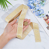 7M Ethnic Style Polyester Flower Jacquard Ribbons SRIB-WH0011-186C-3