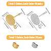 HOBBIESAY 20 Pairs 2 Colors 304 Stainless Steel Stud Earring Findings STAS-HY0001-44-2