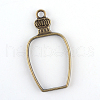 Rack Plating Alloy Bottle Open Back Bezel Pendants X-PALLOY-S047-31F-FF-2
