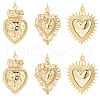 Beebeecraft 6Pcs 3 Styles Rack Plating Brass Pendants KK-BBC0015-34-1