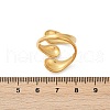 Teardrop 304 Stainless Steel Open Cuff Rings RJEW-R018-01G-01-5