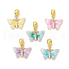 Alloy Enamel Butterfly European Dangle Charms PALLOY-JF03877-1