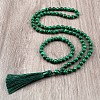 Synthetic Malachite Round Beaded Pendant Necklaces & Bracelets Sets FS-WG9D102-08-1
