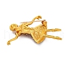 Dancing Girl Alloy Colorful Rhinestone Brooch JEWB-Q045-04G-03-2