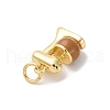 Brass Enamel Charms KK-Q098-31G-B-2