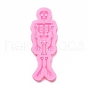 DIY Human Skeleton Split Pendant Silicone Molds DIY-G049-08-2