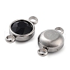 Glass Connector Charms GLAA-G018-P13-2