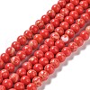 Synthetic Imperial Jasper Beads Strands G-I199-35-6mm-D-1