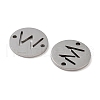 Non-Tarnish 201 Stainless Steel Hollow Flat Round Links FIND-R149-03W-P-2