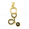 Rack Plating Brass Enamel Pendant KK-Z063-39G-02-1