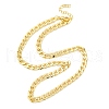 Brass Cuban Link Chain Necklaces for Women NJEW-K282-03G-4