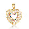 Brass Micro Pave Colorful Cubic Zirconia Pendants ZIRC-OY001-20G-1