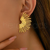 Fan Alloy Stud Earrings FS-WGC55C1-01-2