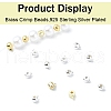 16Pcs 4 Styles Brass Crimp Beads FIND-YW0005-46-3