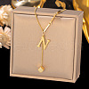304 Stainless Steel Cube Initial Pendant Necklaces FS-WG9AF3A-05-1
