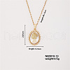 Elegan Brass Micro Pave Cubic Zirconia Oval with Women Pendant Necklace for Women YM2366-1-1