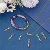 Beebeecraft 10Pcs Brass with Cubic Zirconia Fold Over Clasps ZIRC-BBC0002-67G-4