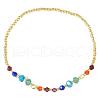 Bohemian & Chakra Style Natural Purple Garnet & Red Garnet & Malaysia Jade & Lapis Lazuli Beaded Stretch Bracelets for Women UH7112-5